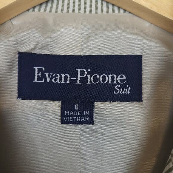Evan Picone Women's 2pc Pant Suit Set Sz 6 Loden Ivor Office Corpcore NWT - Picture 3 of 16